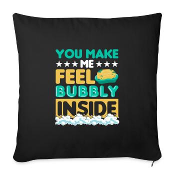 Making soap - Sofa pillow with filling 45cm x 45cm - black - Front