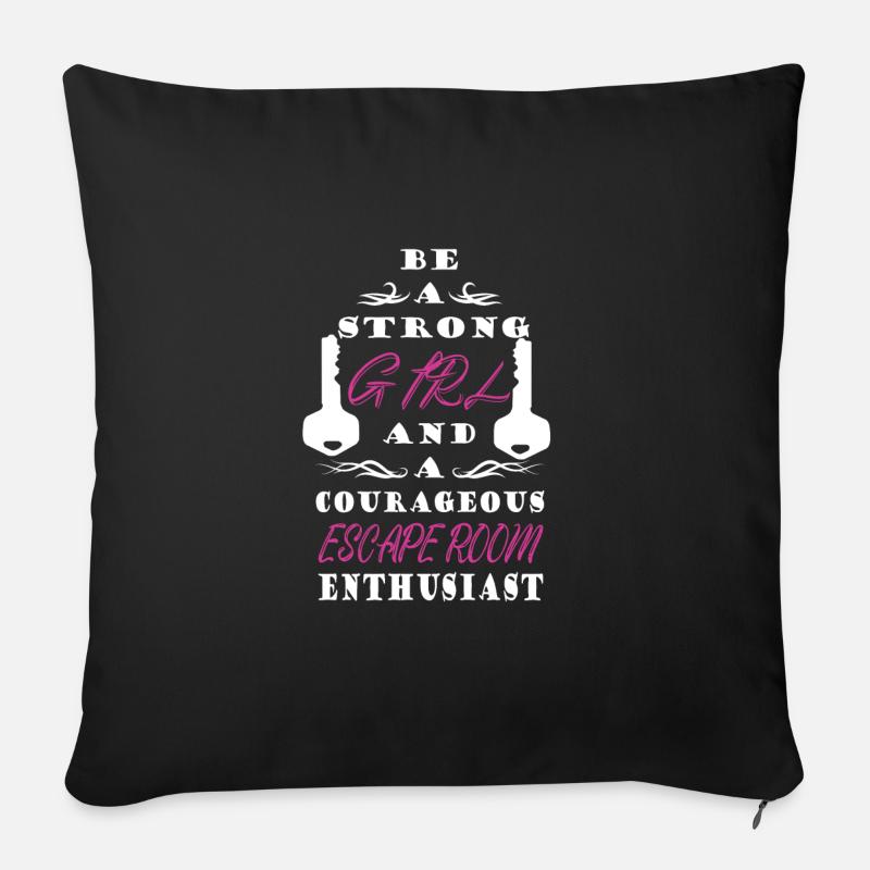 Salle d’évasion - Coussin et housse de 45 x 45 cm - noir