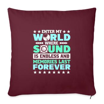 Festival - Sofa pillow with filling 45cm x 45cm - burgundy - Front