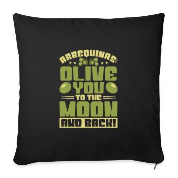 Spanisches Essen - Sofakissen mit Füllung 45 x 45 cm - Schwarz - Vorne
