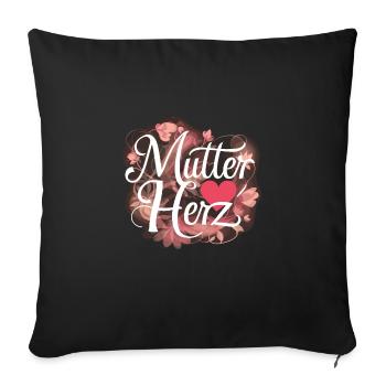 Fête des Mères - Coussin et housse de 45 x 45 cm - noir - Devant