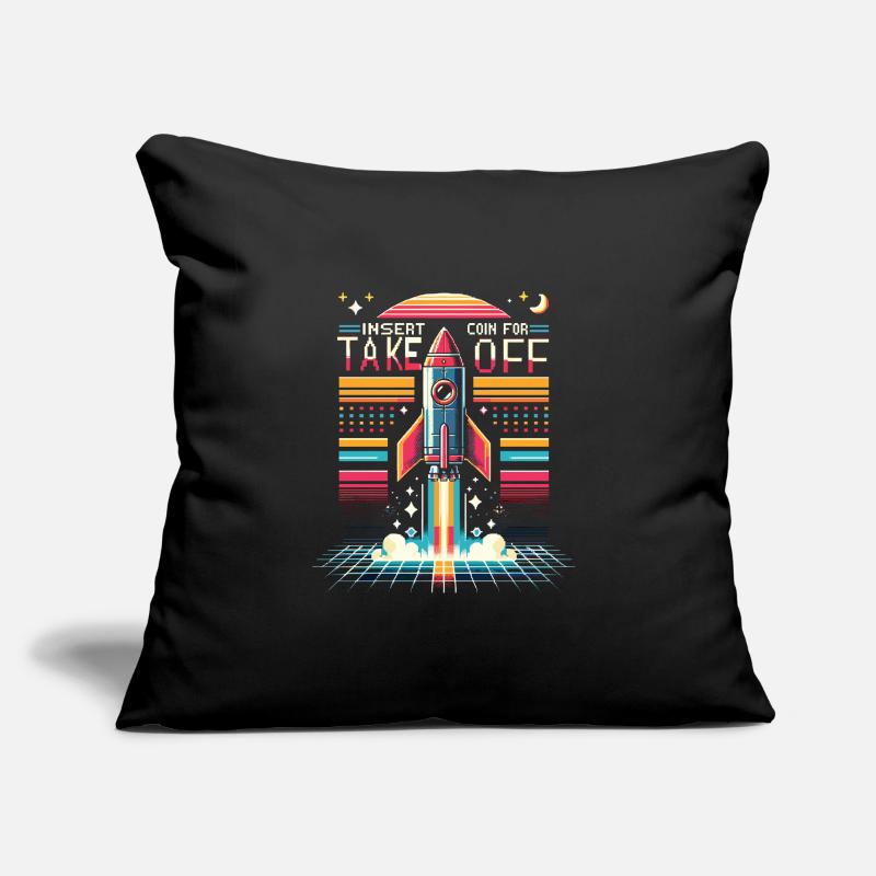 Fusée Coussin et housse de 45 x 45 cm