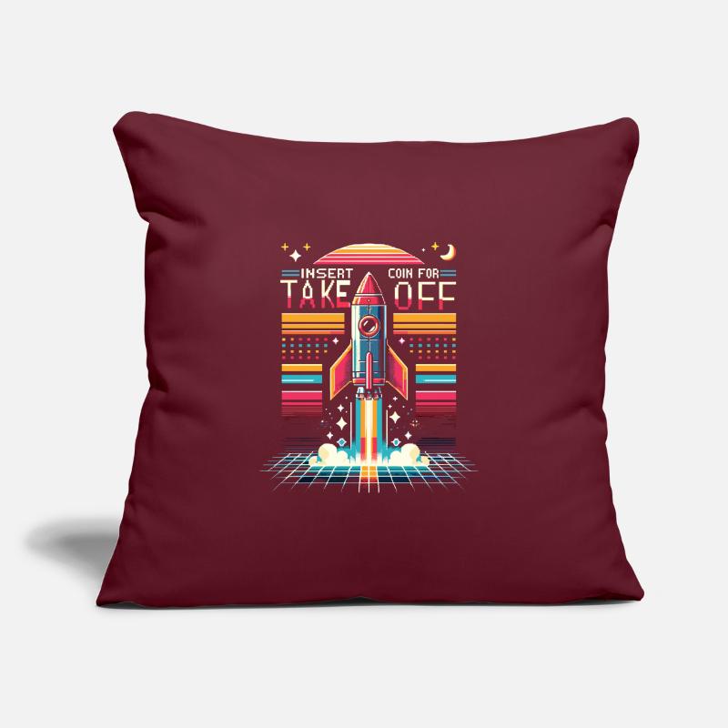 Fusée Coussin et housse de 45 x 45 cm