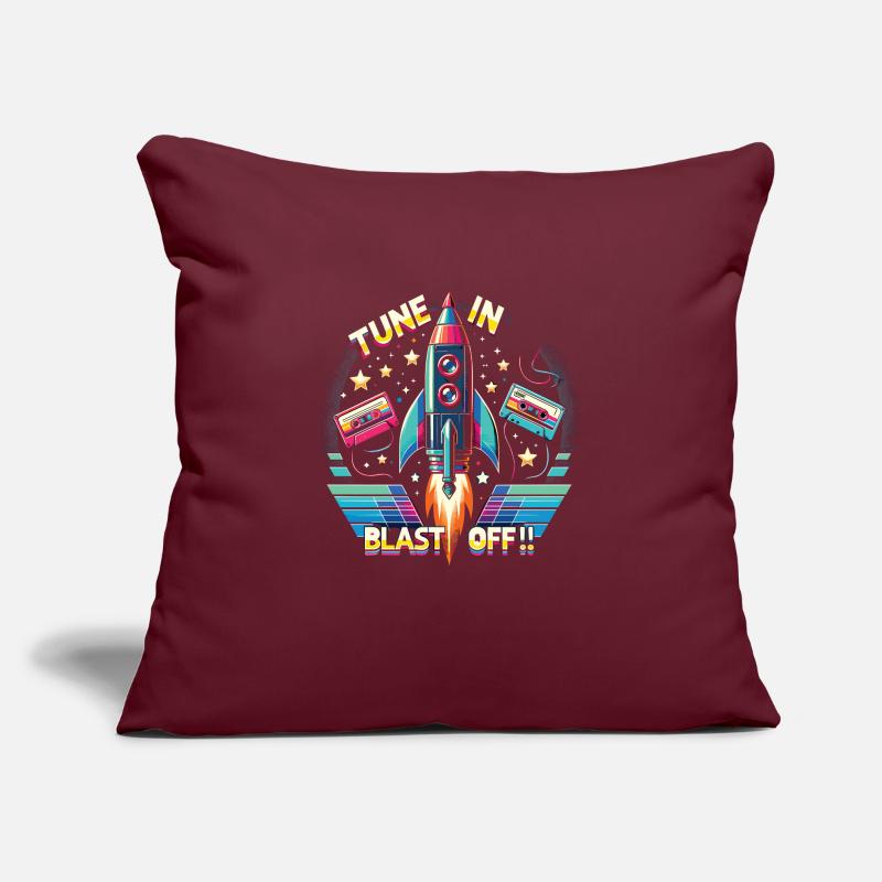 Fusée Coussin et housse de 45 x 45 cm