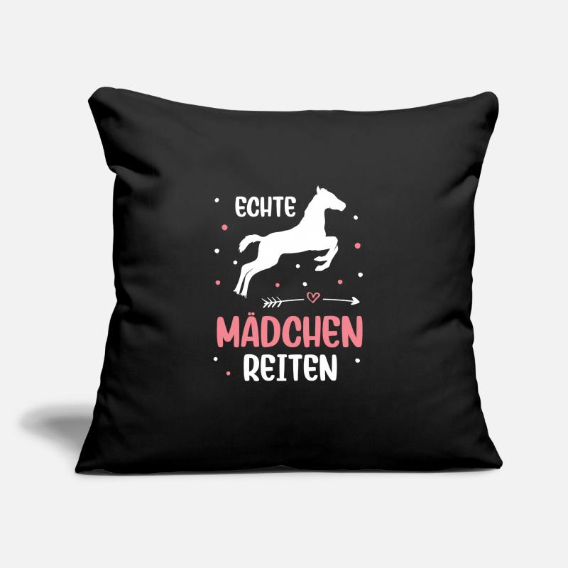 Echte Mädchen Reiten Pferde Mädchen Sofakissen mit Füllung 45 x 45 cm