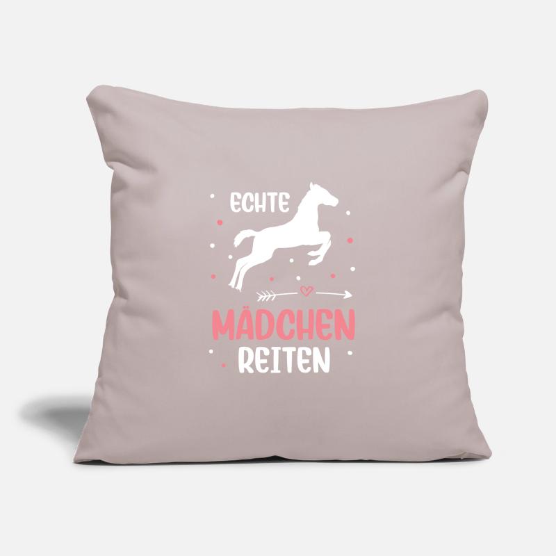 Echte Mädchen Reiten Pferde Mädchen Sofakissen mit Füllung 45 x 45 cm