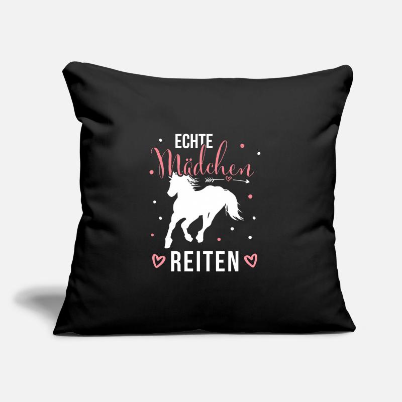 Echte Mädchen Reiten Pferde Mädchen Sofakissen mit Füllung 45 x 45 cm