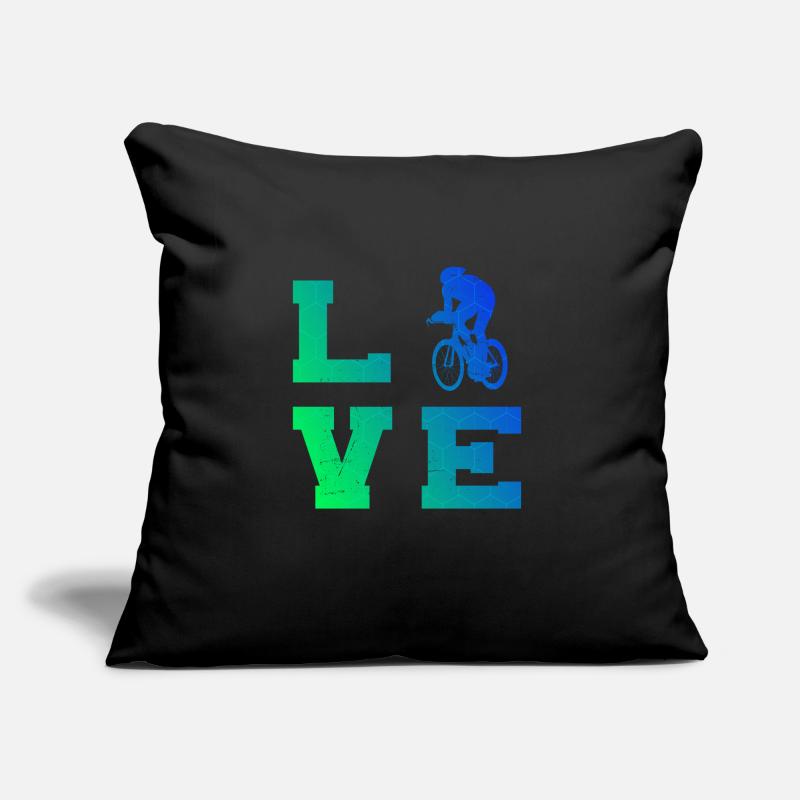 Cycliste de course Vélo de course Course de vélo de route Cyclisme Coussin et housse de 45 x 45 cm