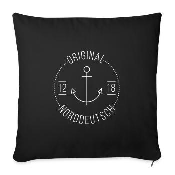 Original Norddeutsch moin - Sofakissen mit Füllung 45 x 45 cm - Schwarz - Vorne