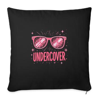 Lunettes de soleil drôles et costume de discours infiltré - Coussin et housse de 45 x 45 cm - noir - Devant