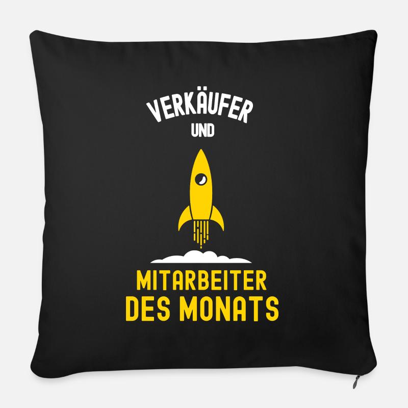 Verkäufer Mitarbeiter Des Monats Verkauf Kollegen - Sofakissen mit Füllung 45 x 45 cm - Schwarz