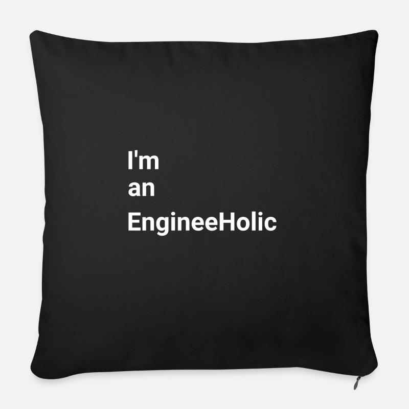 I m an EngineeHolic - Sofa pillow with filling 45cm x 45cm - black
