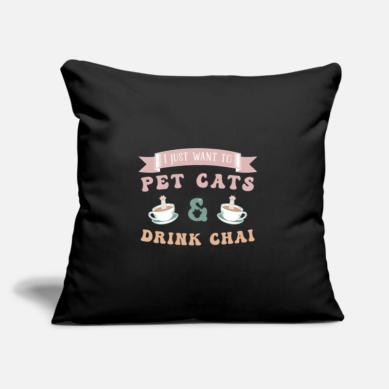 Chai Latte Tee trinken Teetrinker Sofakissen mit Füllung 45 x 45 cm