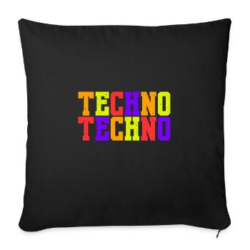 Techno Vibes - Sofakissen mit Füllung 45 x 45 cm - Schwarz - Vorne