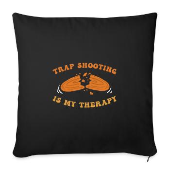 Clay pigeon shooting - Sofa pillow with filling 45cm x 45cm - black - Front
