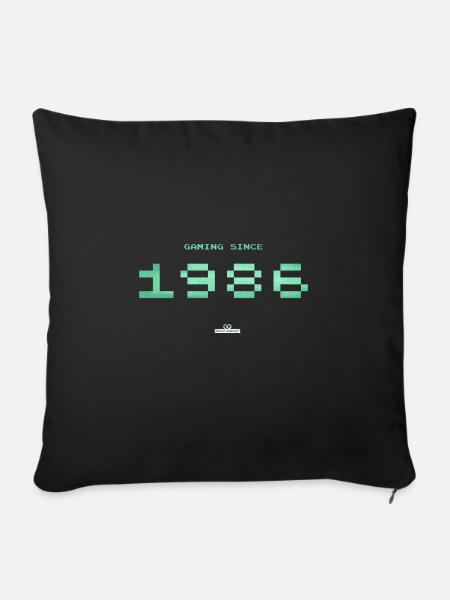 Infinite gameplay 1986 - Sofakissen mit Füllung 45 x 45 cm - Schwarz