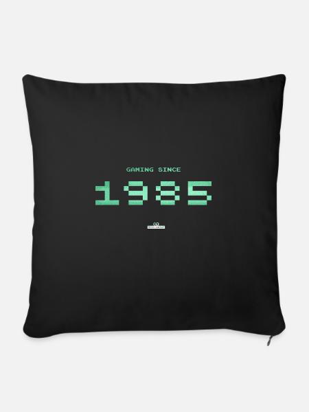 Infinite gameplay 1985 - Sofakissen mit Füllung 45 x 45 cm - Schwarz