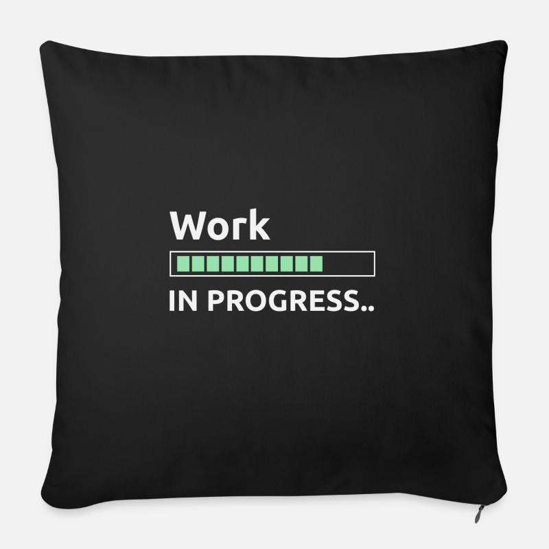 Work in progress - Sofa pillow with filling 45cm x 45cm - black
