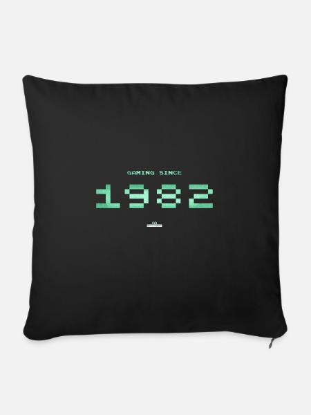 Infinite gameplay 1982 - Sofakissen mit Füllung 45 x 45 cm - Schwarz