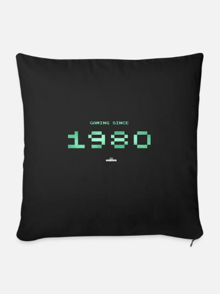 Infinite gameplay 1980 - Sofakissen mit Füllung 45 x 45 cm - Schwarz
