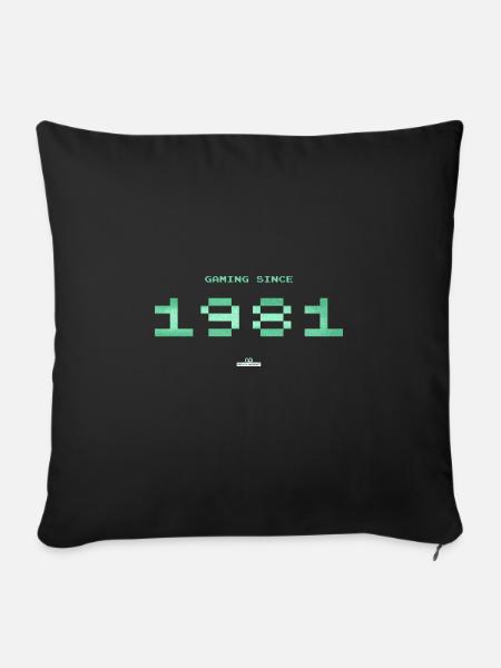 Infinite gameplay 1981 - Sofakissen mit Füllung 45 x 45 cm - Schwarz