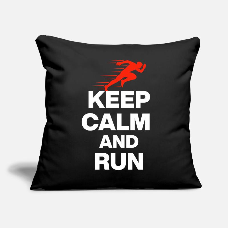 KEEP CALM AND RUN! Sofakissen mit Füllung 45 x 45 cm