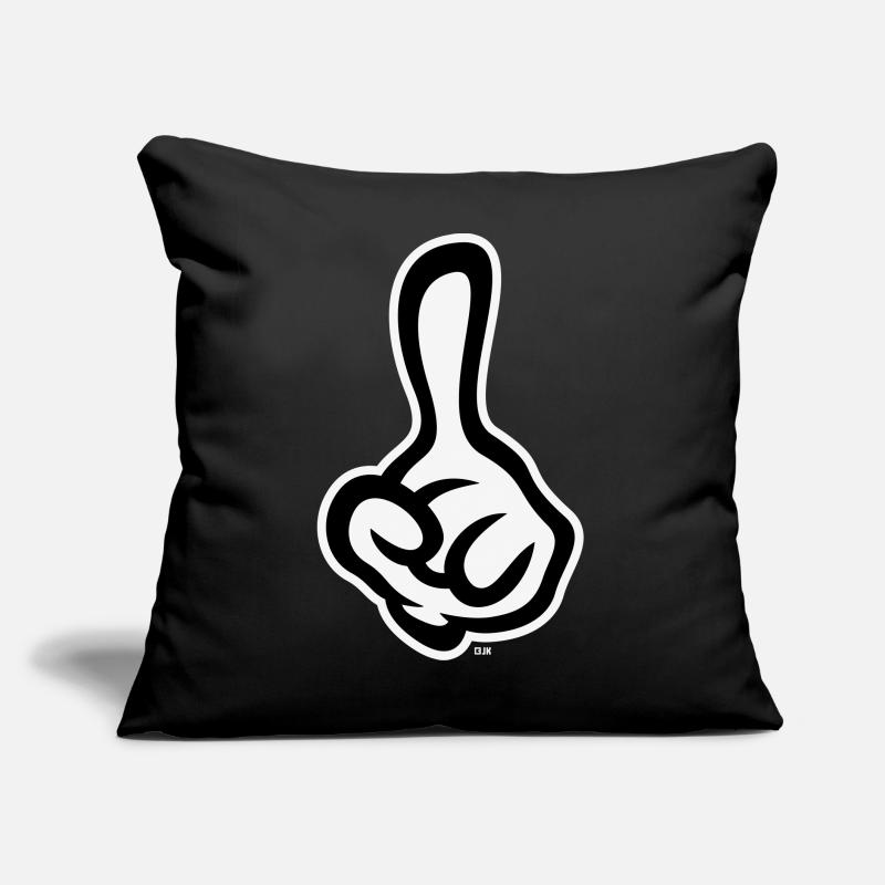 Raised index finger (finger / left hand NEG2C) Sofa pillow with filling 45cm x 45cm