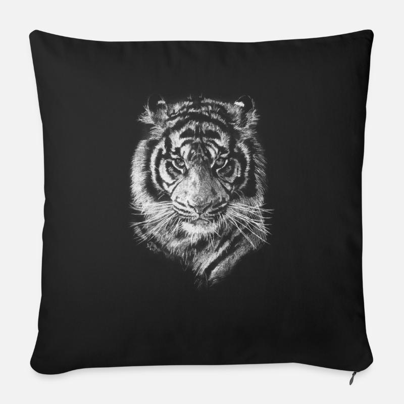 Tiger - Sofakissen mit Füllung 45 x 45 cm - Schwarz