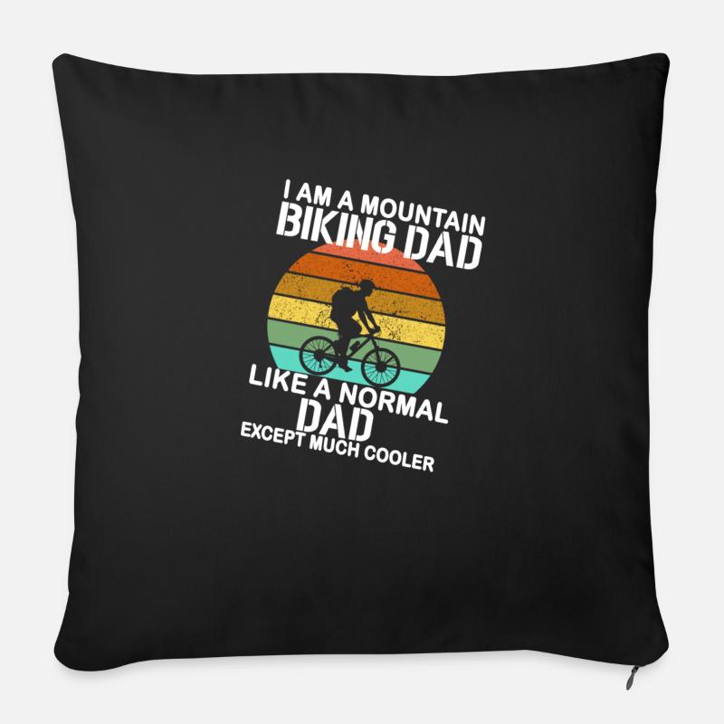 Je suis un père VTT - Coussin et housse de 45 x 45 cm - noir