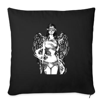 Tattoo Girl - Sofa pillow with filling 45cm x 45cm - black - Front