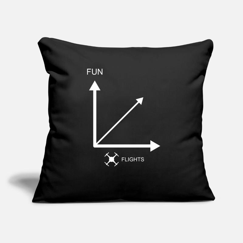 Plus de vols de drones - plus de plaisir Coussin et housse de 45 x 45 cm