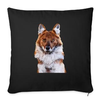 jackal - Sofa pillow with filling 45cm x 45cm - black - Front