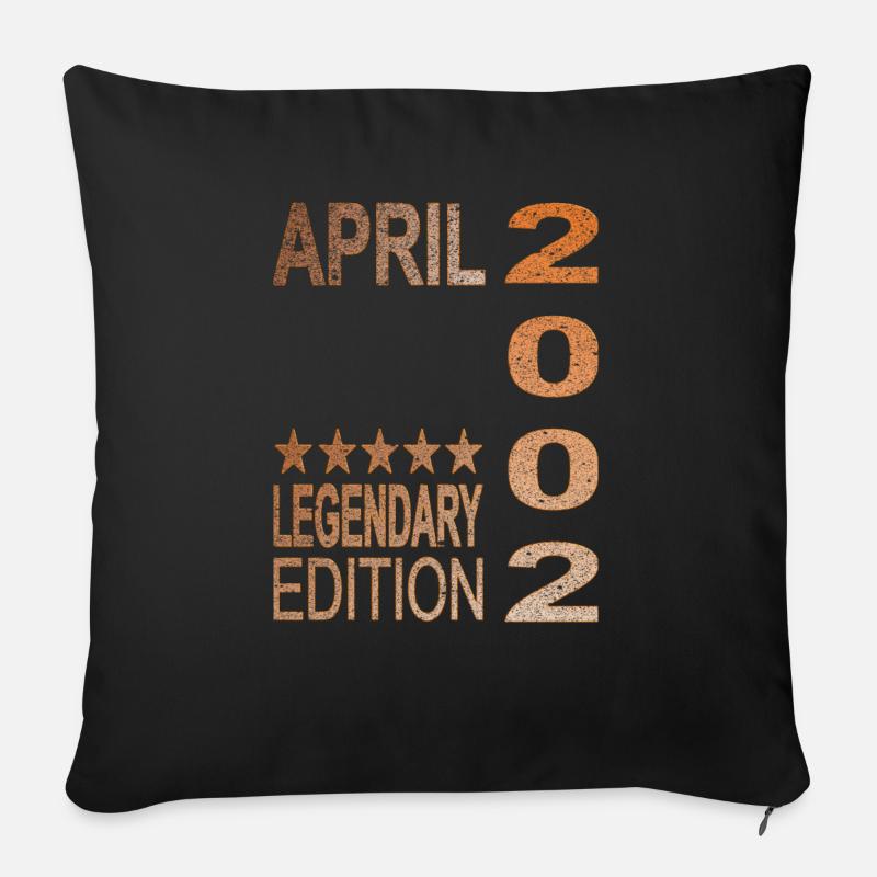Legendary 2002 April Edition - Sofakissen mit Füllung 45 x 45 cm - Schwarz