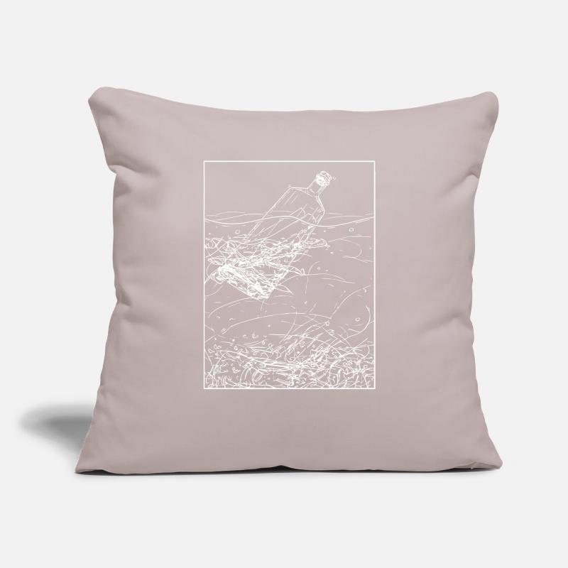 Message dans une bouteille Coussin et housse de 45 x 45 cm