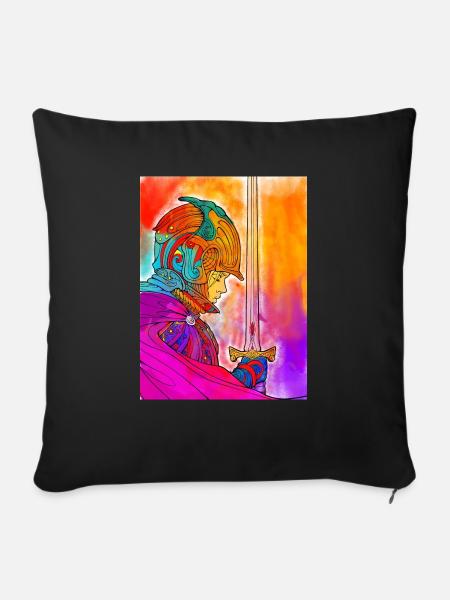 Rafis Warrior - Sofakissen mit Füllung 45 x 45 cm - Schwarz
