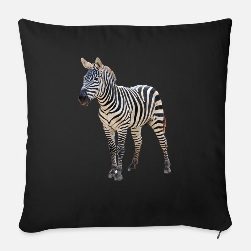 Zèbre - Coussin et housse de 45 x 45 cm - noir