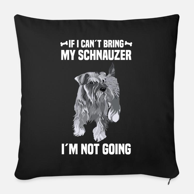 Schnauzer - Sofakissen mit Füllung 45 x 45 cm - Schwarz
