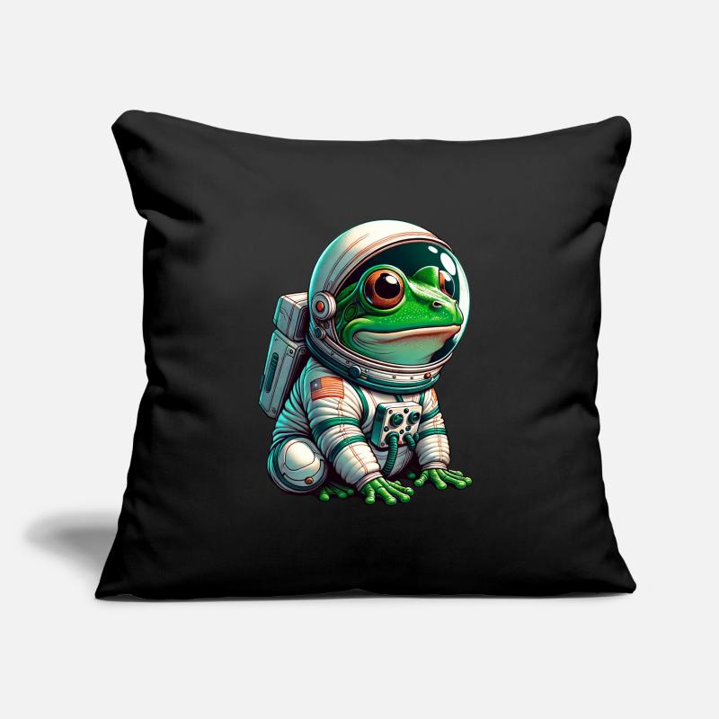 Frog astronaut in space Sofa pillow with filling 45cm x 45cm