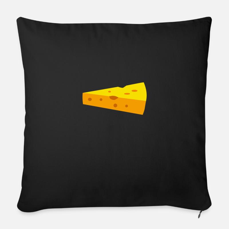 Käse - Sofakissen mit Füllung 45 x 45 cm - Schwarz