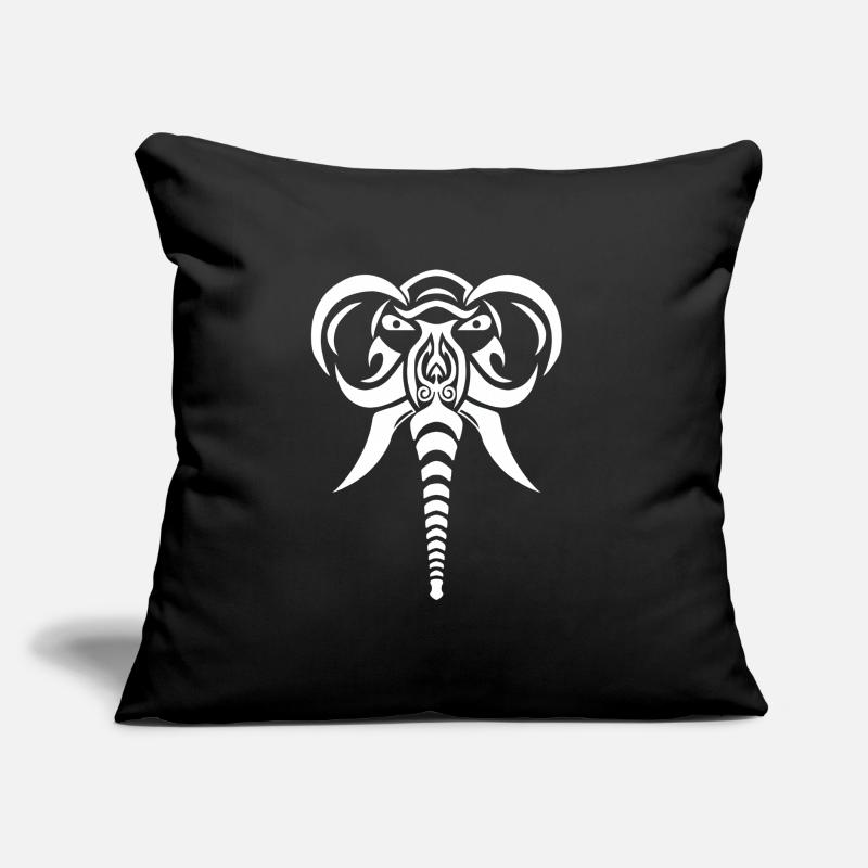 Éléphant blanc Coussin et housse de 45 x 45 cm