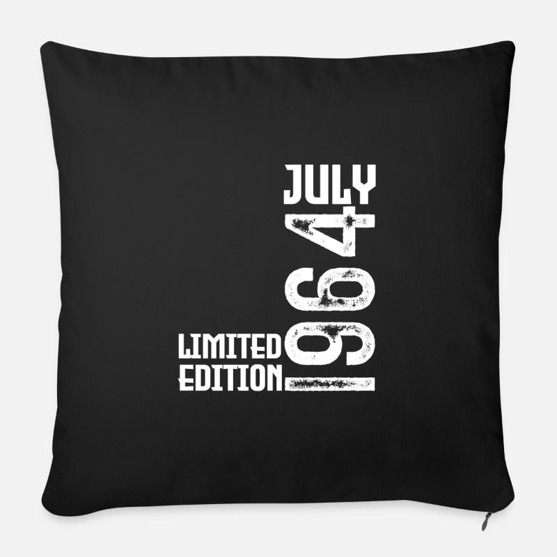 Geschenk Juli 1964. Geburtstag Juli 1964. - Sofakissen mit Füllung 45 x 45 cm - Schwarz