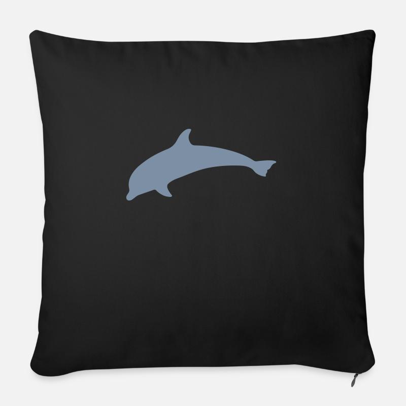Delfin - Sofakissen mit Füllung 45 x 45 cm - Schwarz