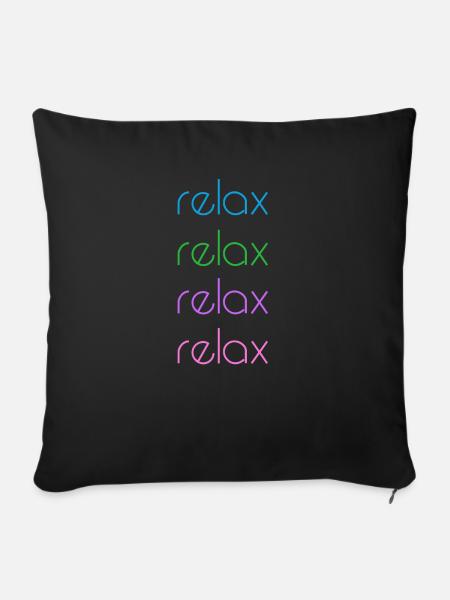 relax yoga namaste Yoga - Sofakissen mit Füllung 45 x 45 cm - Schwarz