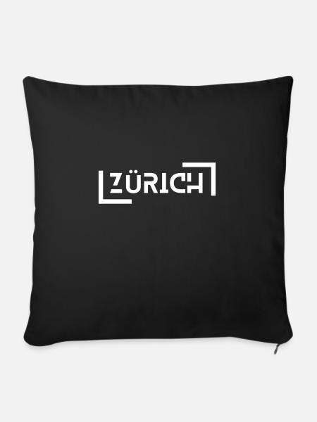 Zürich - Sofakissen mit Füllung 45 x 45 cm - Schwarz