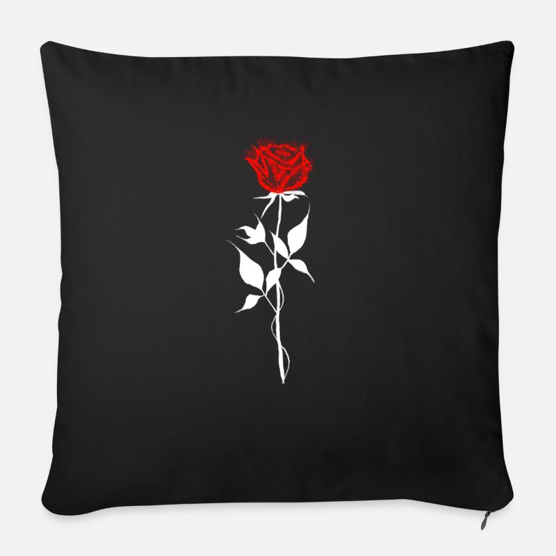 Rose - Sofakissen mit Füllung 45 x 45 cm - Schwarz