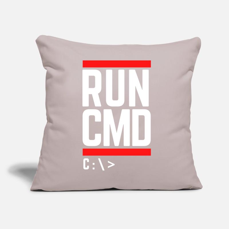 Run CMD Lustiger Spruch Informatik Nerd Code Sofakissen mit Füllung 45 x 45 cm