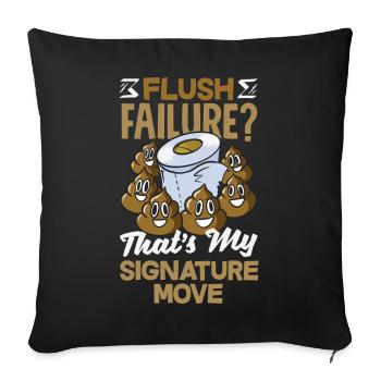 Toilet Clogging Master Funny - Sofa pillow with filling 45cm x 45cm - black - Front