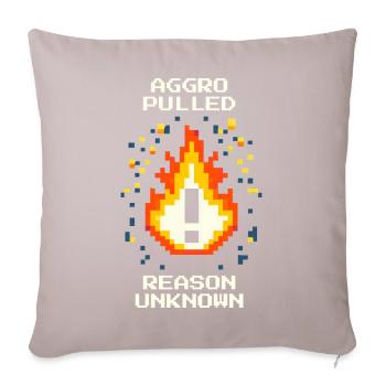 Aggro Tiré | Travail social Vie quotidienne Humour - Coussin et housse de 45 x 45 cm - taupe clair - Devant
