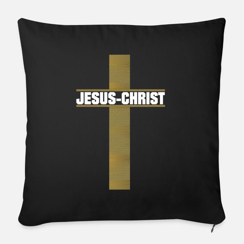Jesus-Christ - Coussin et housse de 45 x 45 cm - noir