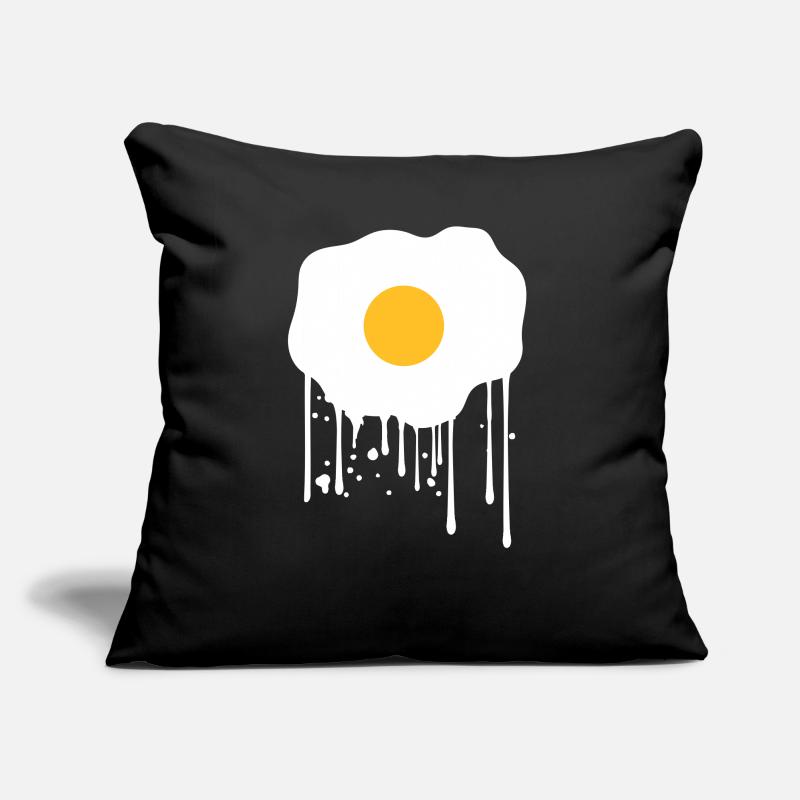 spray drop graffiti stamp fried egg food lec Sofa pillow with filling 45cm x 45cm
